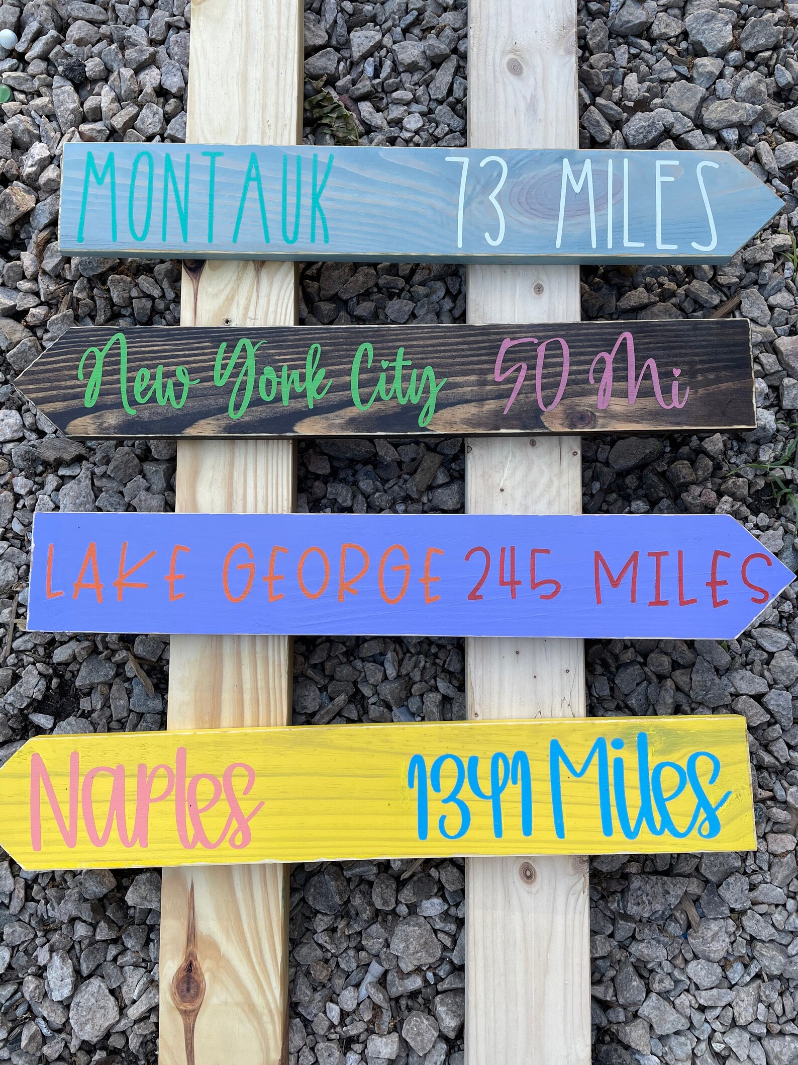 Directional Signs Destination Signs Arrow Sign Yard Etsy