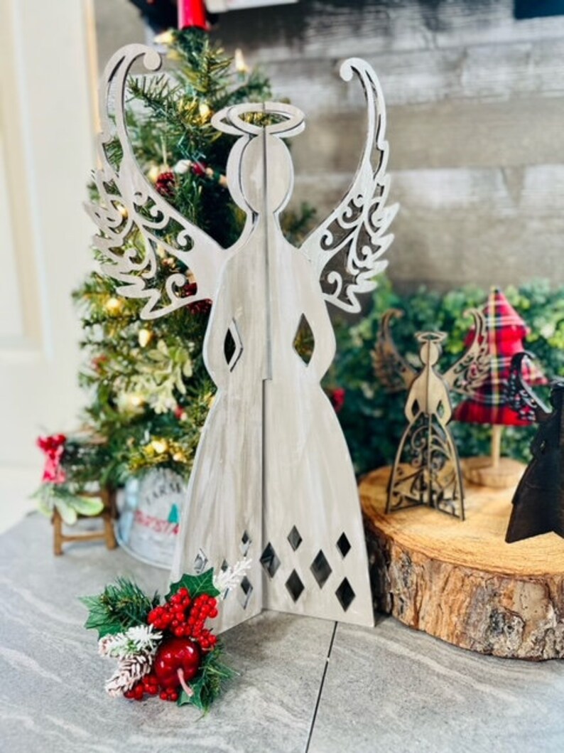 3D Angel Shelf Sitters Angel Christmas Decor Freestanding Etsy