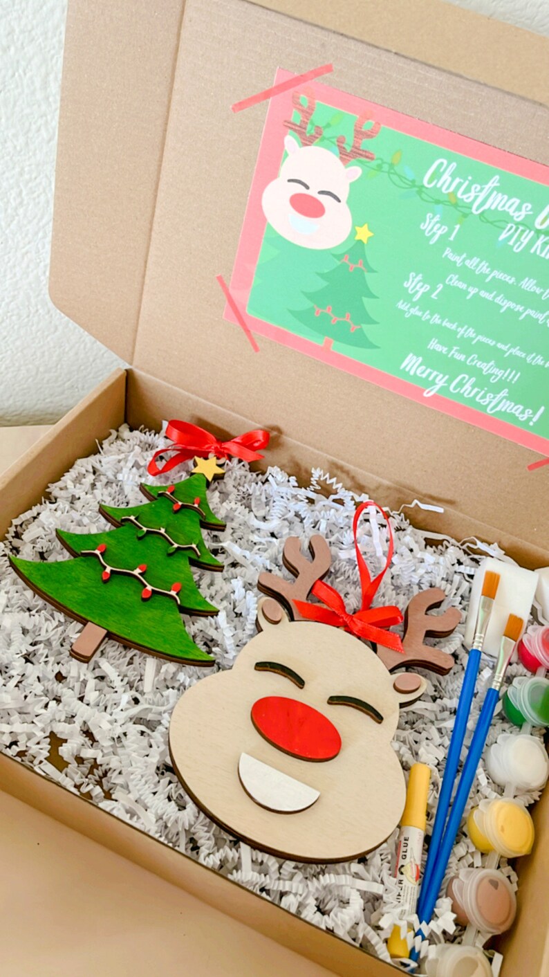 Christmas Do It Yourself Paint Kit DIY Ornaments Christmas Etsy