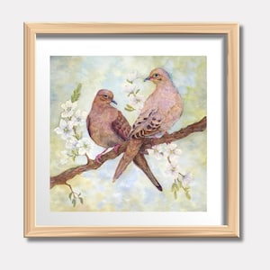 Mourning Doves Watercolor Giclee Print/Bird Art/House Decor/Nature/Wall Art/Bird Lover/Gift