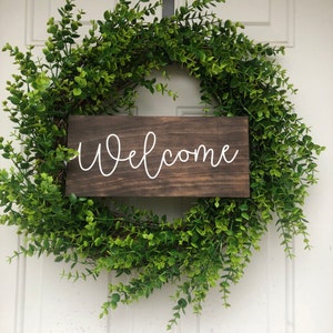 Everyday  Welcome Wreath, Year Round Wreath, Farmhouse Wreath, Mothers Day Gift, Spring and Summer Wreath, Greenery Wreath, Boxwood Wreath