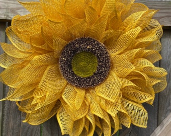 Sunflower Wreath, Flower Wreath, Spring Wreath, Summer Wreath for Front Door, Front Door Wreaths, Sunflower Wreath Front Door, Mothers Day