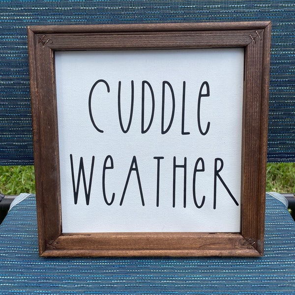 Cuddle Weather, Snuggle Season, Fall Home Decor, Cute Fall Signs, Cute Winter Signs, Winter Signs, Fall Wall Hangings, Winter Wall Decor