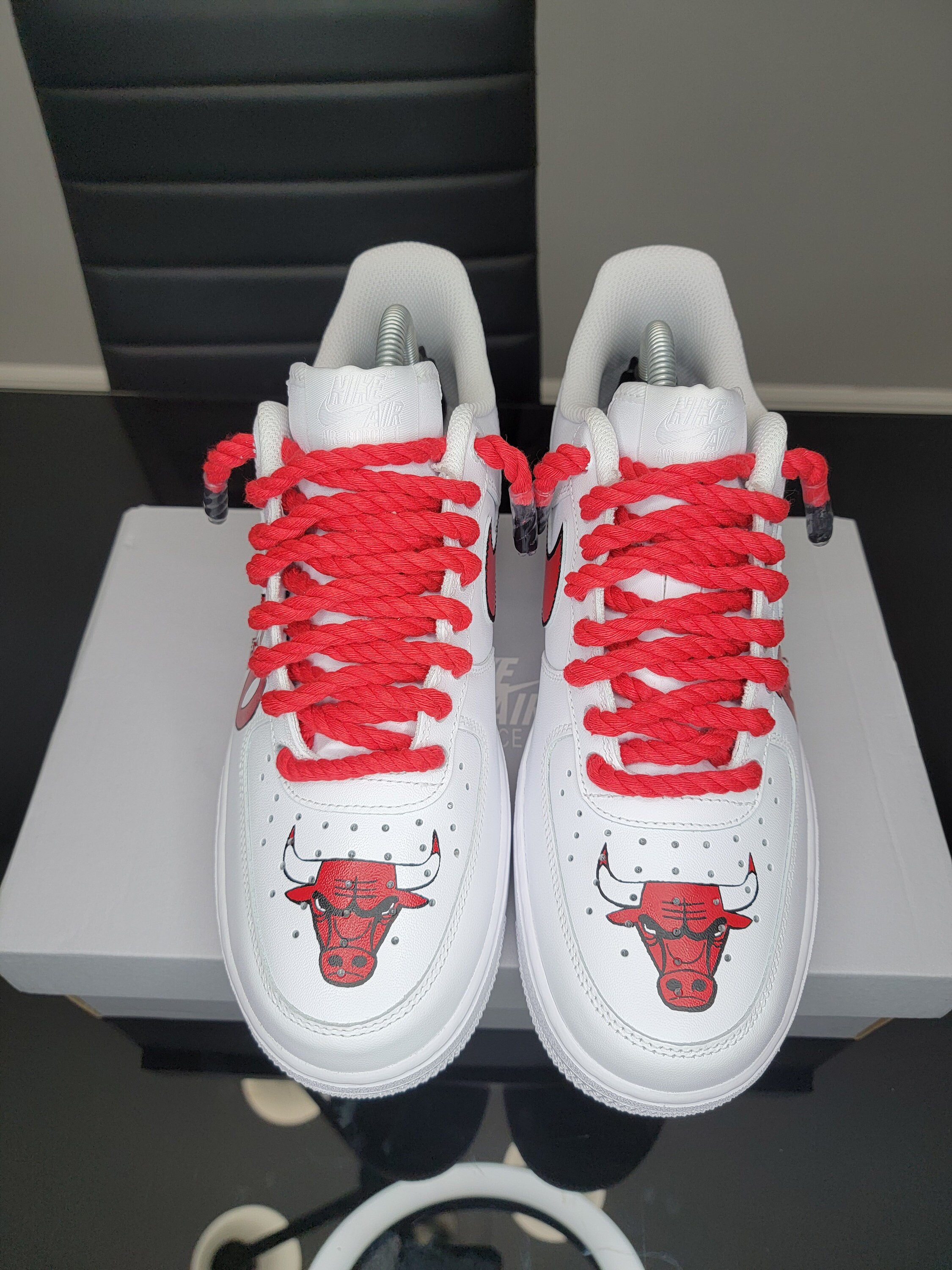 Chicago Bulls Air Force 1 - Etsy Chicago Bulls Air Force 1 - Etsy
