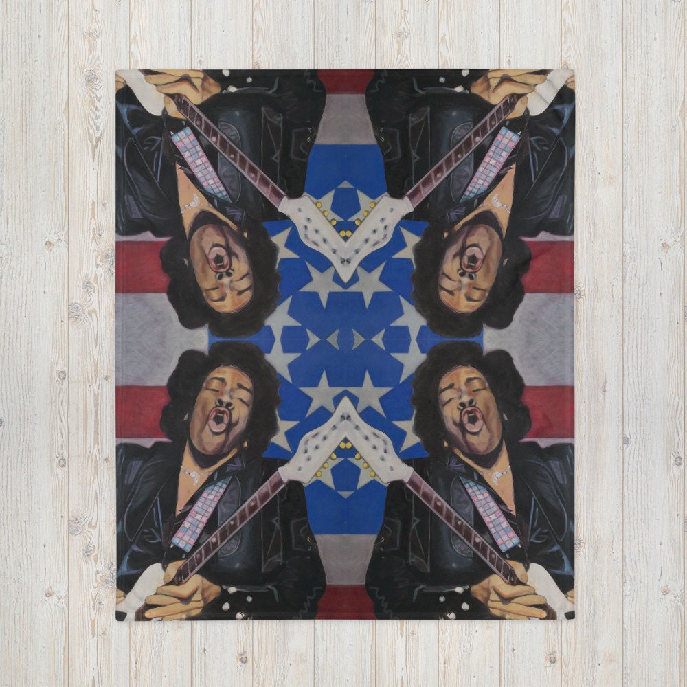 Jimi Hendrix Throw Blanket - Etsy
