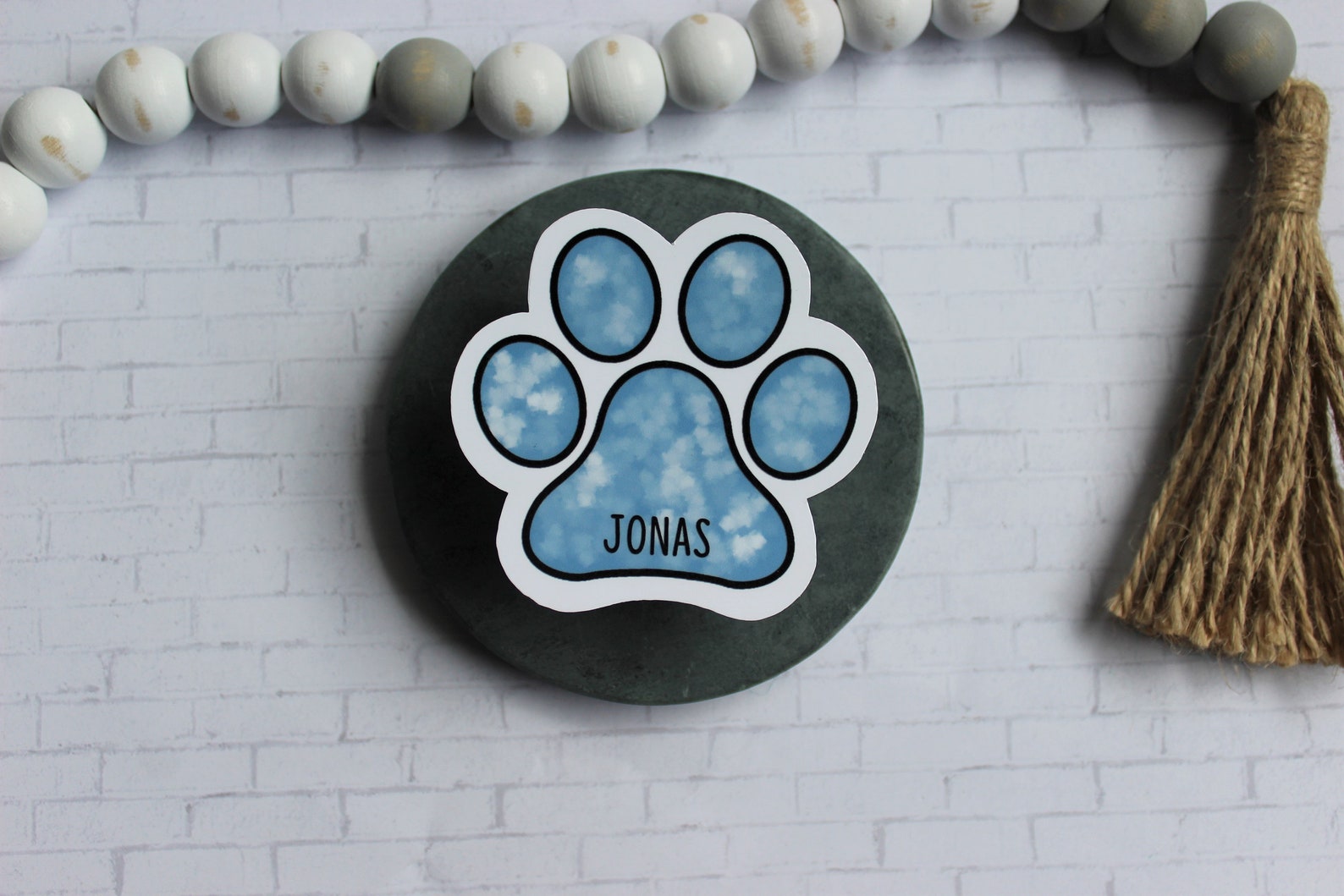 Paw Print Die Cut Sticker Waterproof Etsy