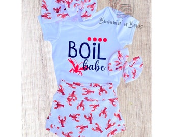 baby girl crawfish outfit