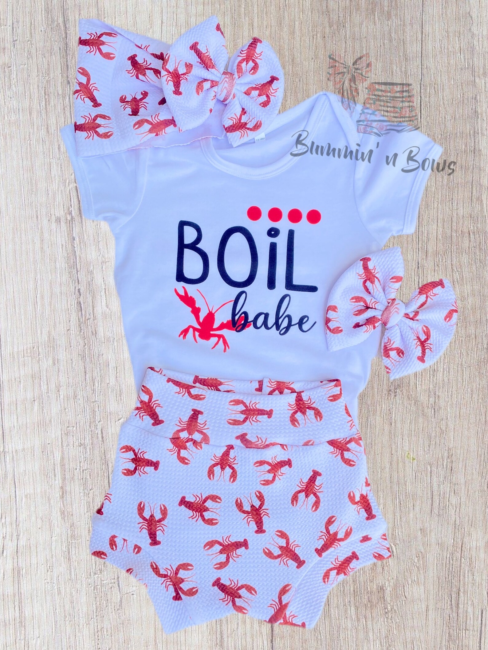 Baby girl Crawfish outfit Etsy