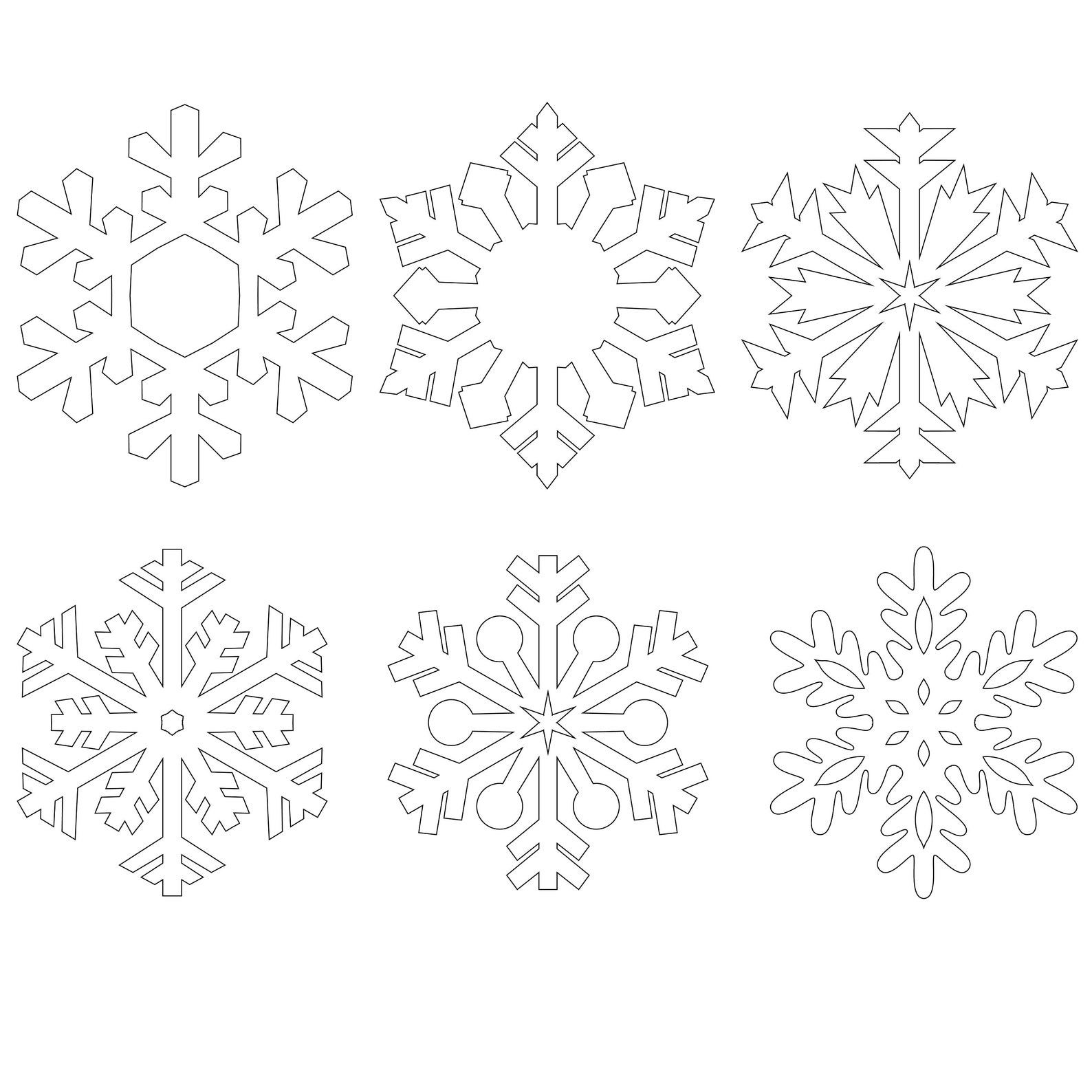 Svg Snowflake Paper Die Cut out Template Dxf Digital cutting Etsy