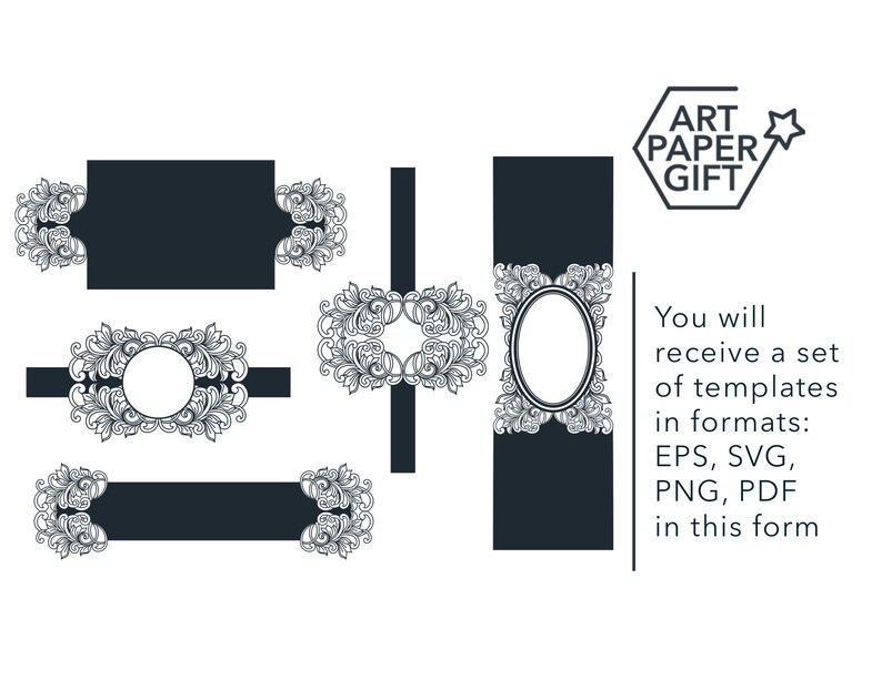 Gift Free File Bundle Svg Invitation Card Template Laser Cutting Pocket Fold Wedding Invitation Cnc File Papercut Gate Fold Card Svg Scrapbooking Embellishments Sibawor Id