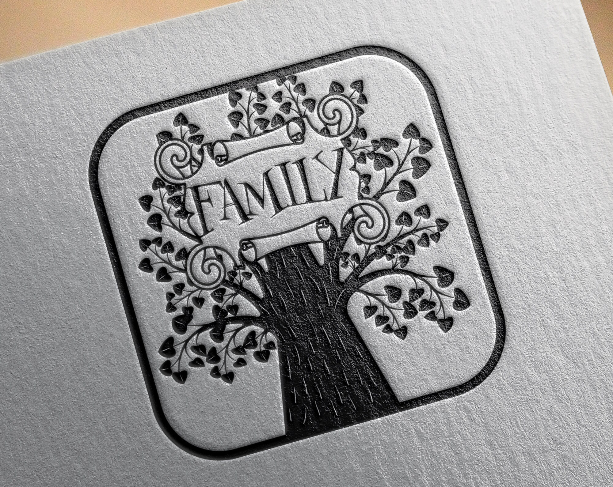 Plantilla de corte de papel árbol genealógico personalizado / | Etsy