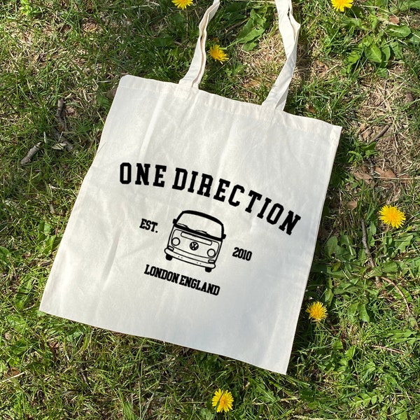 One Direction Tote Bag | 1D Gift | One Direction Merch | 100% Natural Cotton Tote | Eco Friendly | Harry Styles | Louis Tomlinson | Niall