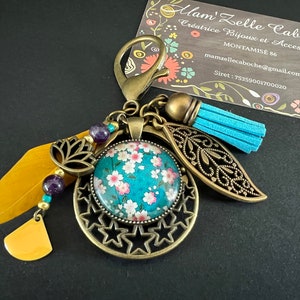 Bijou de sac "Fleur d'Améthyste"