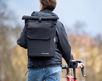 Bomence Urban Create | Fahrradtasche Rucksack Kombi | 2-in-1 Gepäckträgertasche mit Laptopfach für Fahrrad Gepäckträger