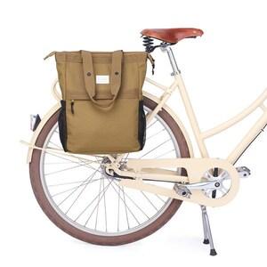 Weathergoods Sweden Fahrradtasche Tasche Rucksack WKNDR Totepack GOLD mit integriertem Befestigungs-Set neue Kollektion Bild 1