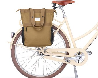 Weathergoods Sweden bicycle bag backpack WKNDR totepack GOLD with integrated fastening set new collection!