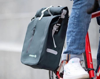 Bomence Fahrradtasche für Gepäckträger, 100% wasserdicht, grün, "Individualist"