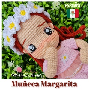 Margarita doll, pattern in PDF format, available only in Spanish.