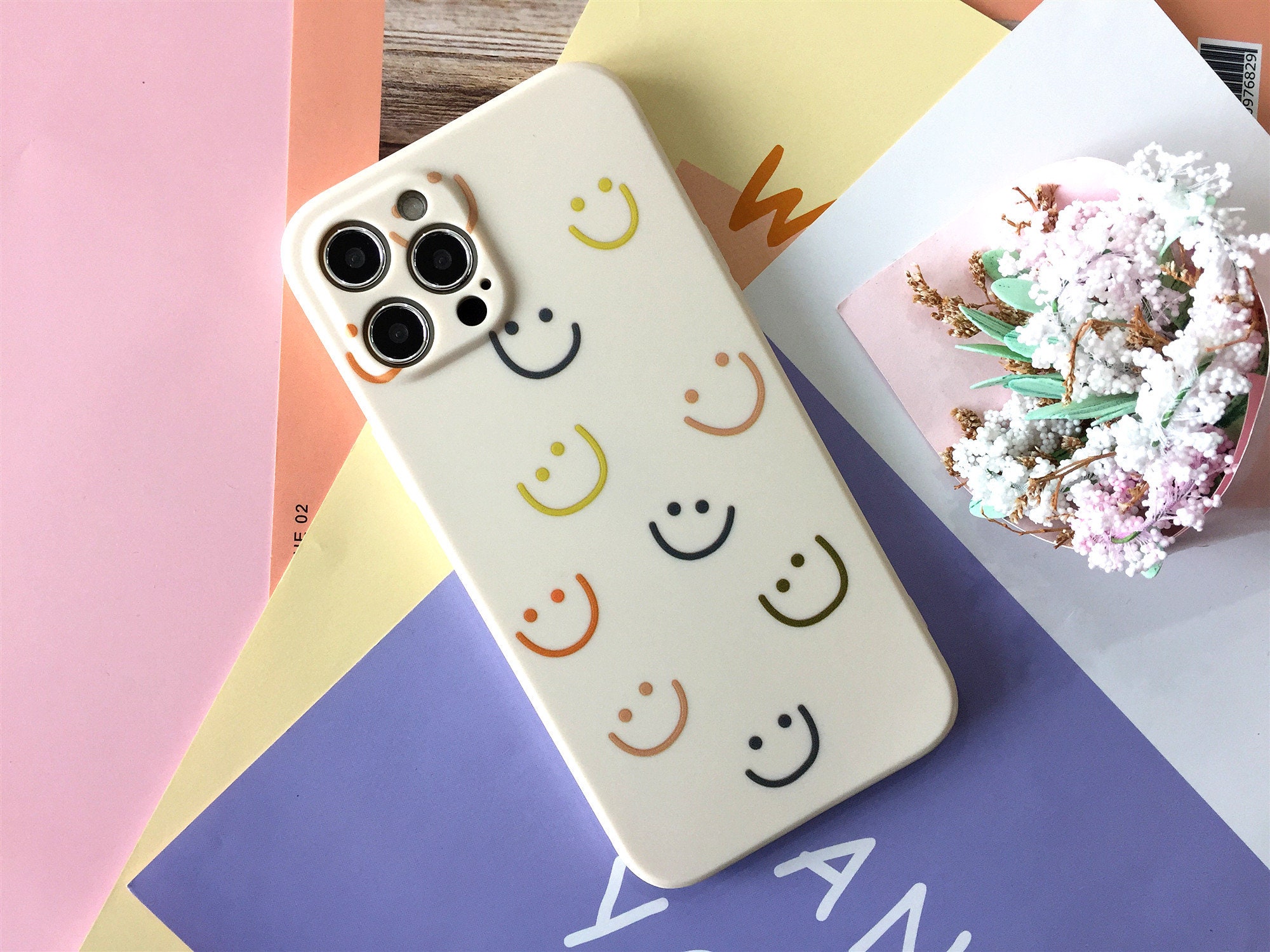 Cute Smile Original Phone Case iphone 12 mini 7 8 Plus X Xr Etsy