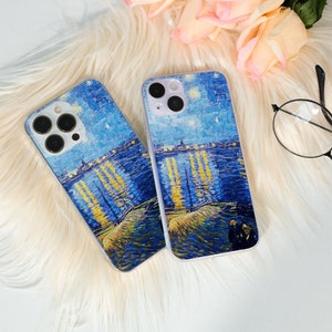 Van Gogh Oil Painting iPhone case Cover for iPhone 15 14 13 12 11 Max Pro Xr Mini, Pro 14 13 12 11 XR, 8+, 7Plus Night Painting iPhone Case