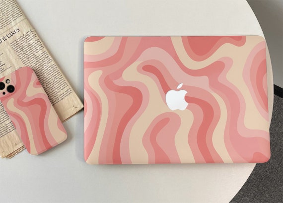 Pink Abstract Wave MacBook Shell Case Cover for New MacBook Pro 13 