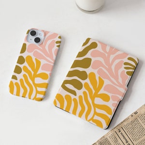 Custodia Kindle con foglie colorate astratte per Kindle 11 Paperwhite 1/2/3, custodia Kindle Paperwhite 6,8'', custodia Kindle 10th 11th, custodia regalo Kindle