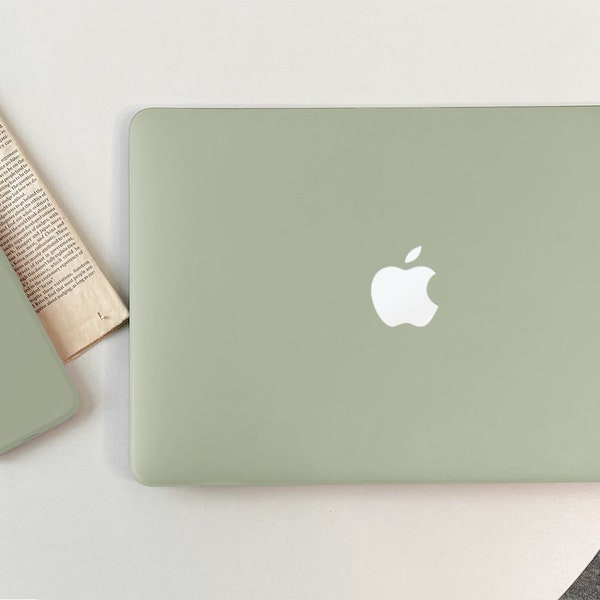Soild Color Green MacBook Case Cover For New MacBook Pro 13 14 15 16 ,M1 M2 Air 13 A2681, A2337, A2338, Lovely Laptop Cover 2022 2021 2020