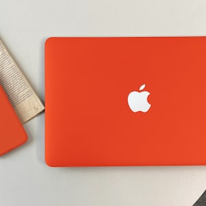 Bright Orange Solid Color Hard Case for Macbook Air 11/13 New Pro 13/14/15/16 2008-2021 Idea Gift Unique Laptop Case