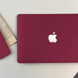 Custodia rigida rosso vino per Macbook Air11/13 Nuovo Pro 13/14/15/16 2008-2021 Idea regalo Custodia per laptop unica