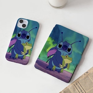 Custodia Kindle con Stitch e Frog per Kindle Paperwhite 1/2/3/4, custodia Kindle Paperwhite 6,8'' 7'', custodia Kindle 10th 11th, custodia Kindle 2024