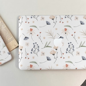 Retro Floral Print Hard Case for Macbook Air 11/13 New Pro 13/14/15/16 2008-2021 Idea Gift Unique Laptop Case