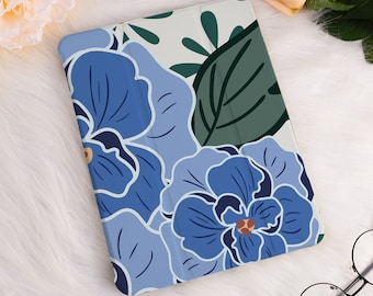 Retro Flowers iPad Case Cover For iPad Air 3/4/5,iPad 10/9/8,iPad 9.7" 10.2" 10.9" 11" 12.9 inch,iPad Mini 6 5 4 iPad 2022 2021 Pro Case