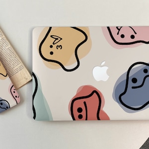 Cute Line Abtract MacBook Shell Case Cover For New MacBook Pro 13 14 15 16 ,M1 M2 Air 13 A2681, A2337, A2338, Apple Laptop 2022 2021 2020