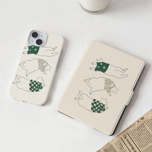 Schattige katten liggen Kindle-hoesje voor Kindle 11 Paperwhite 1/2/3/4, Kindle Paperwhite 6.8-hoesje, Kindle 10e 11e cover, kawaii Kindle Cover Gift