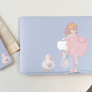 Cute Cartoon Blue MacBook Shell Case Cover For New MacBook Pro 14 M1 M2 Air 13 A2338, A2337 Macbook Pro 15 16 Case, Apple Laptop 2022 2021