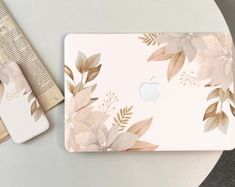 Retro Leaf Floral Flower Hard Case for Macbook Air 11/13 New Pro 13/14/15/16 2008-2021 Idea Gift Unique Laptop Case