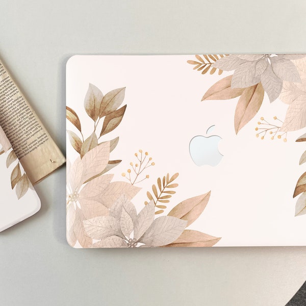 Retro Leaf Bloemen Bloem Hard Case voor Macbook Air 11/13 Nieuwe Pro 13/14/15/16 2008-2021 Idee Cadeau Unieke Laptop Case