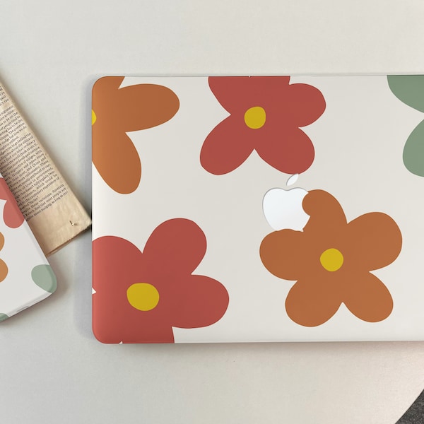 Coque MacBook à imprimé fleurs mignonnes pour nouveau MacBook M1 Pro 14 M1 Air 13 A2338, A2337 Macbook Pro 15 16, ordinateur portable Apple