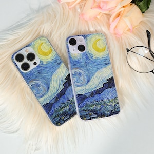 Van Gogh Oil Painting Phone case Cover for iPhone 14 13 12 11 Max Pro Xr Mini, Pro 14 13 12 11 XR, 8+, 7Plus  Art Iconic Painting Phone Case