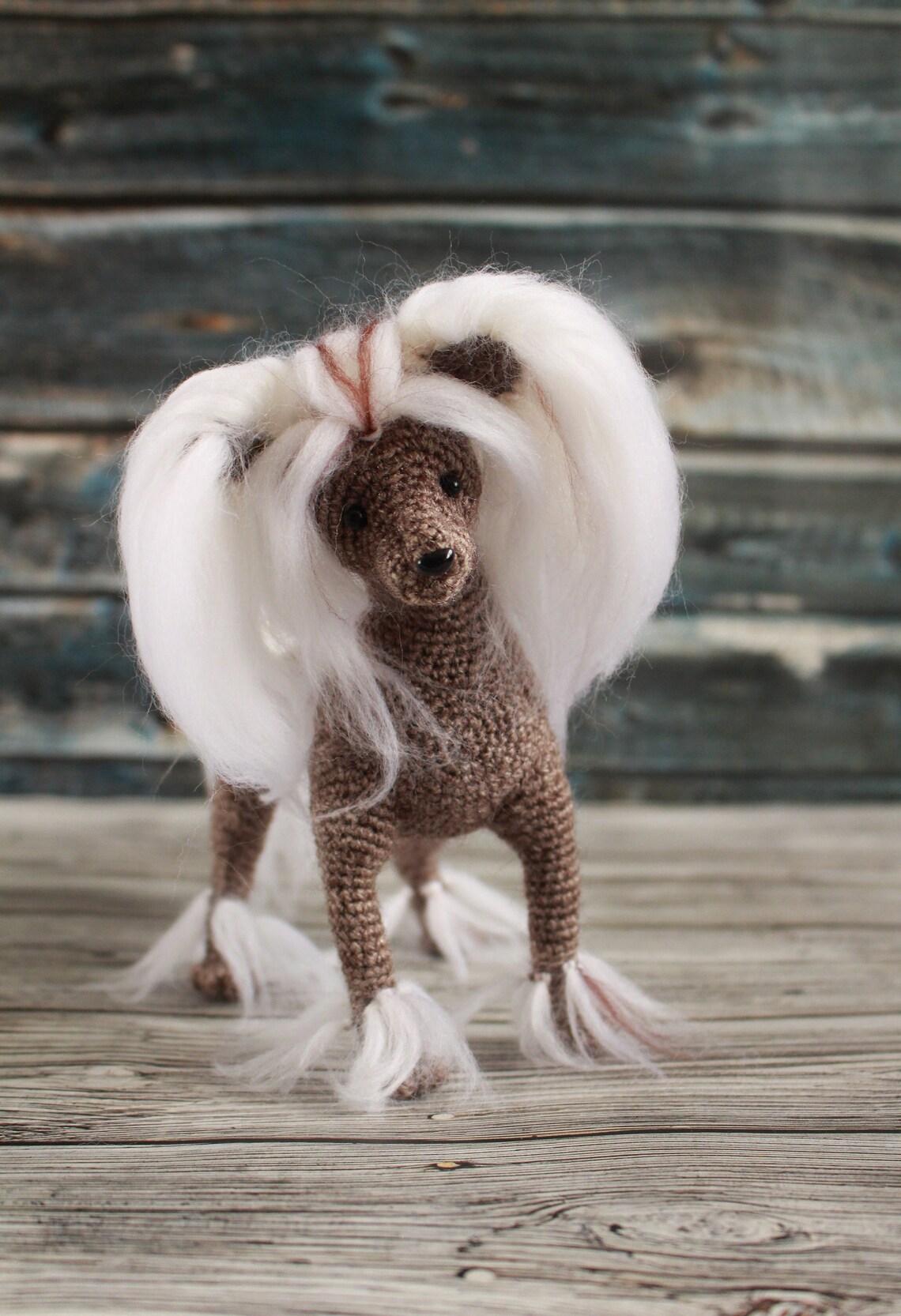 Chinese Crested Dog Crochet Dog Toy Amigurumi dog Knitted Etsy