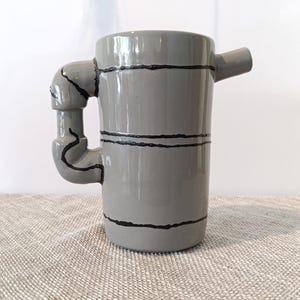 Handmade Ceramic Carafe – Grey Tones & Sculpted Handle – Functional Art for the Home