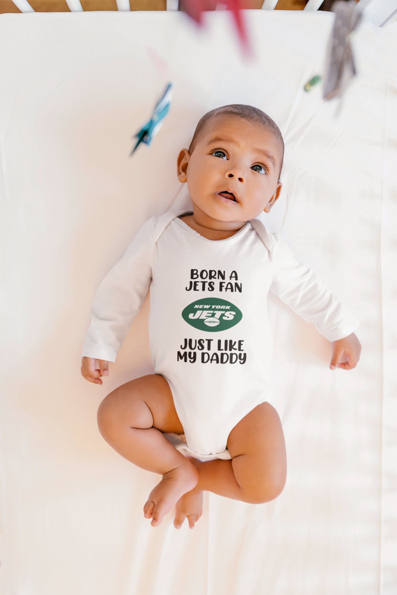 Born A Jets Fan New York Jets Baby Outfit Jets Bodysuit Etsy