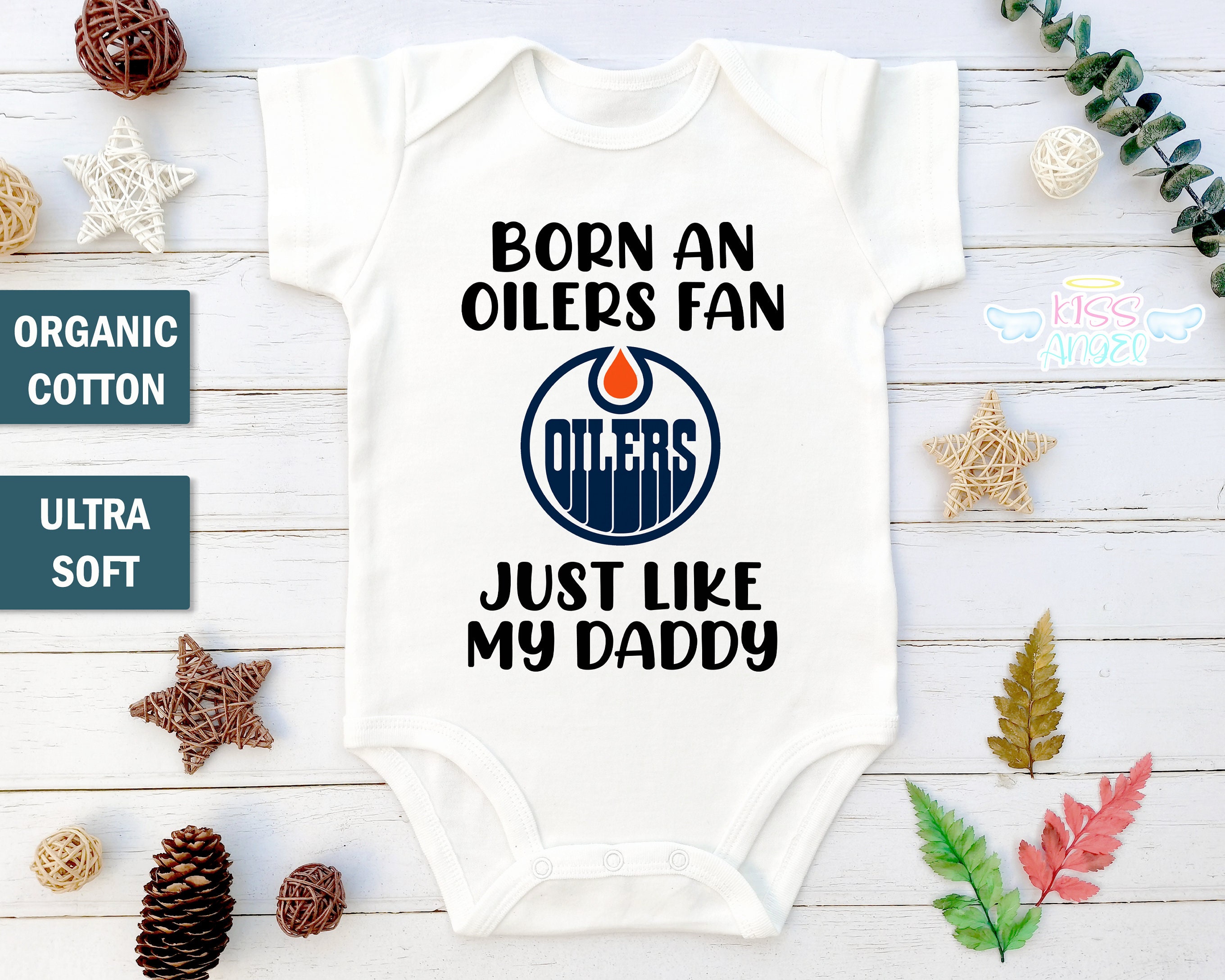 Edmonton Oilers Baby Outfit Born a Oilers Fan Oilers Baby Etsy