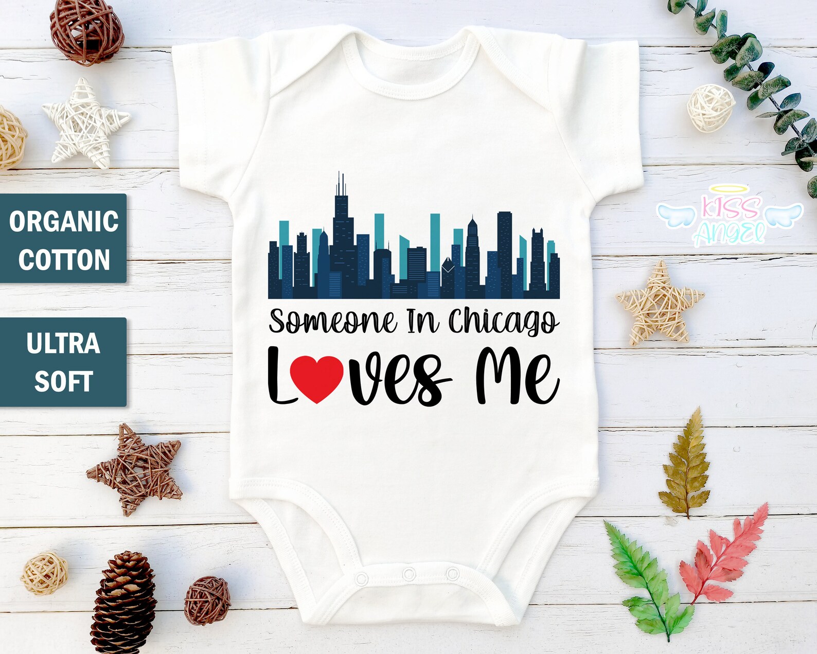 Personalized Chicago Baby Clothes Someone in Chicago Loves Me Etsy