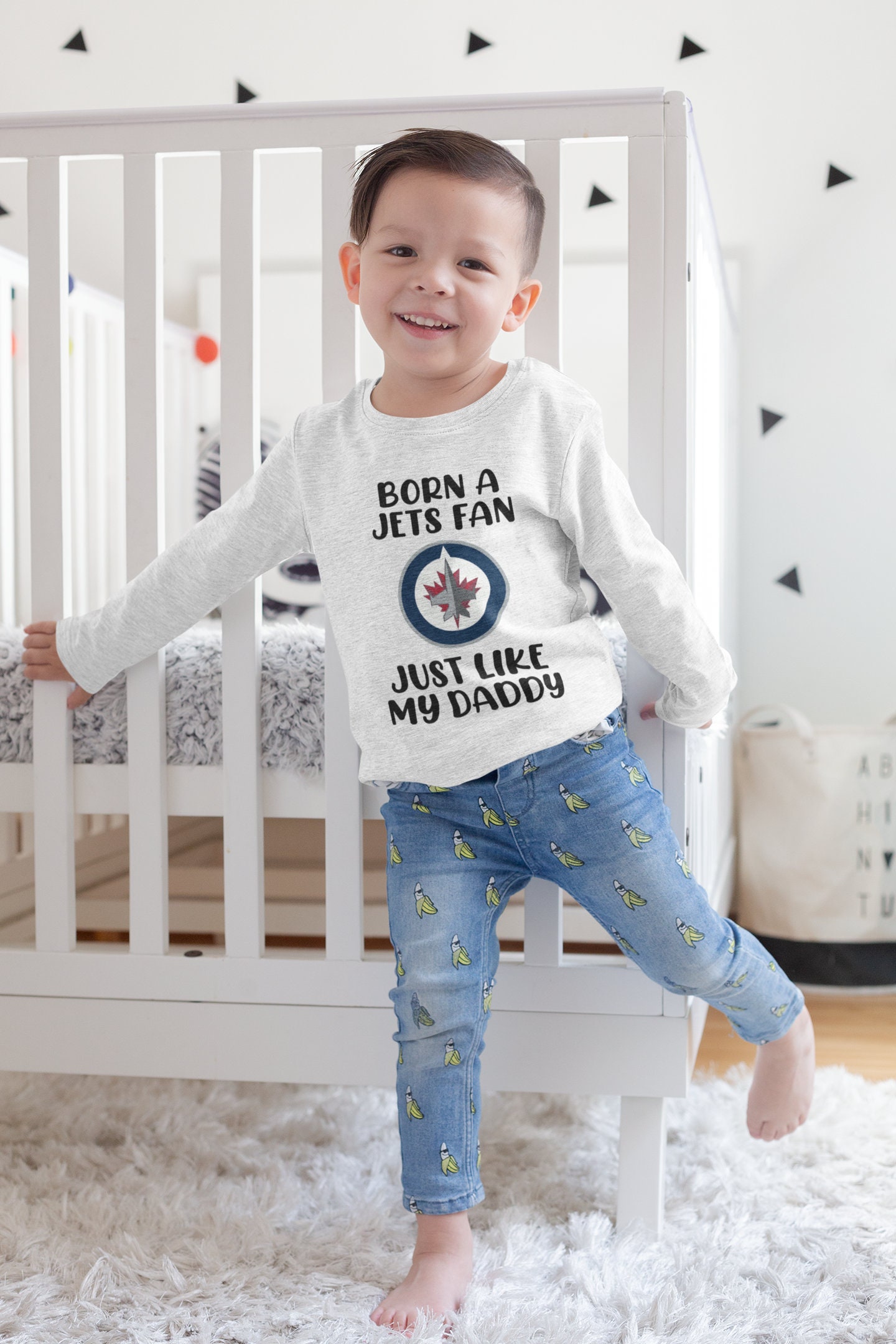 Winnipeg Jets Baby Outfit Born a Jets Fan Winnipeg Jets Baby Etsy