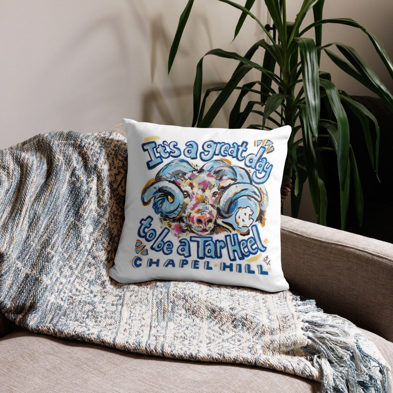 UNC Tarheels Pillow FAN ART
