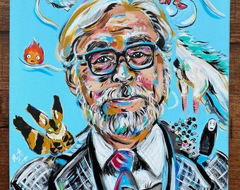 Studio Ghibli Pop Art Hayao Miyazaki Portrait - Tribute Fan Art Print