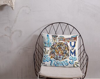 Almohada Memphis Tiger de 18 pulgadas