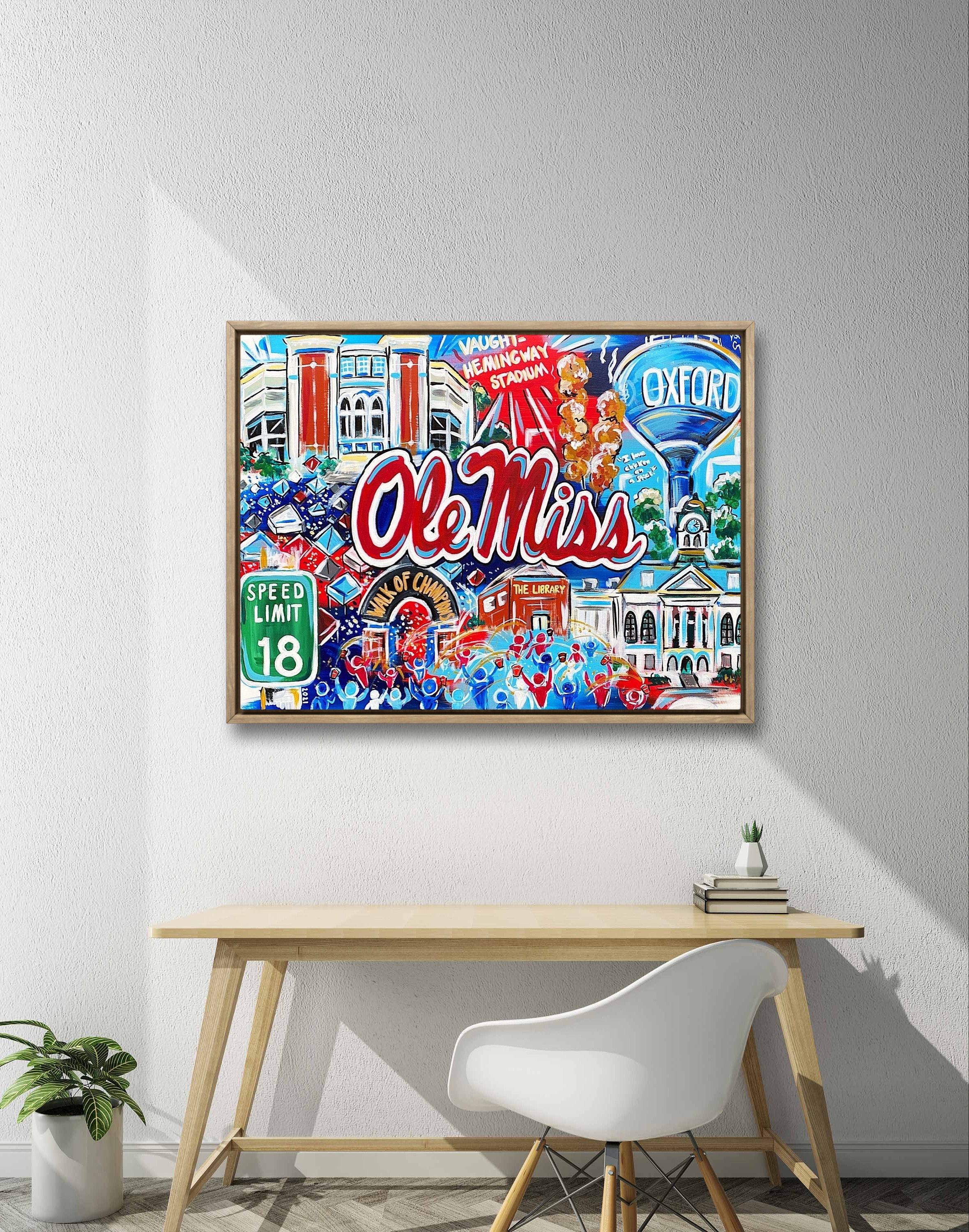 Impresión lustre de bellas artes de Ole Miss inspirada en el arte pop