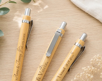 Personalized Ballpoint Pen | Engraved Wooden Pen | Teacher Appreciation Gift | Custom Wedding Favor (L151)